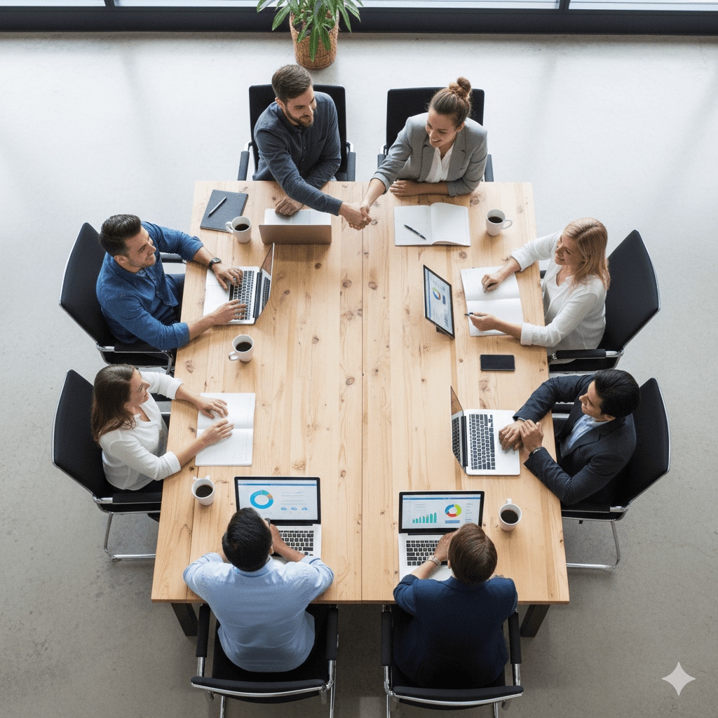 Boardroom team at Tellacity