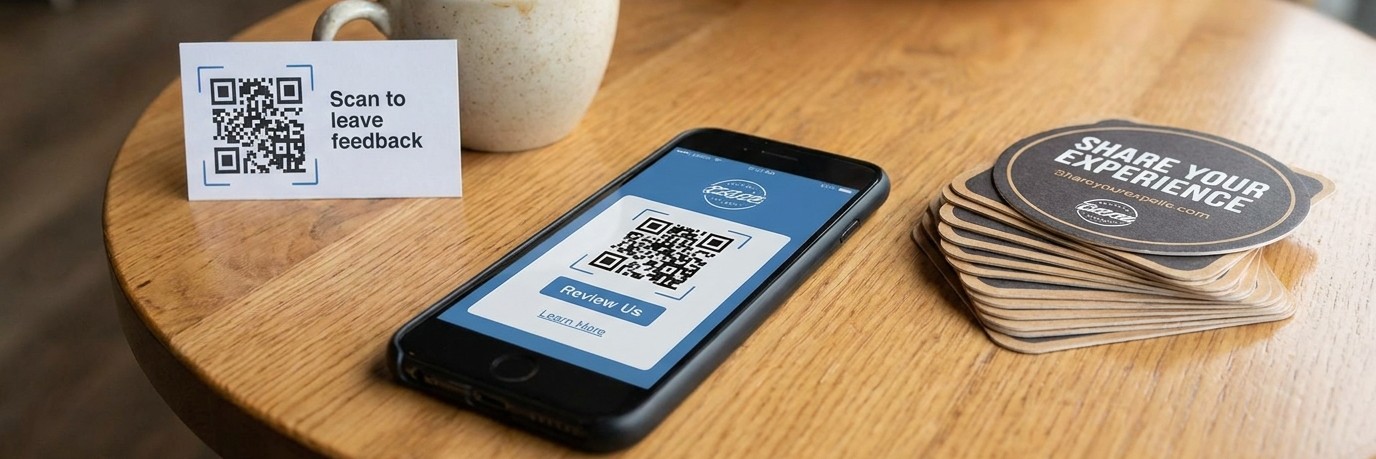 QR code for collecting verified customer reviews